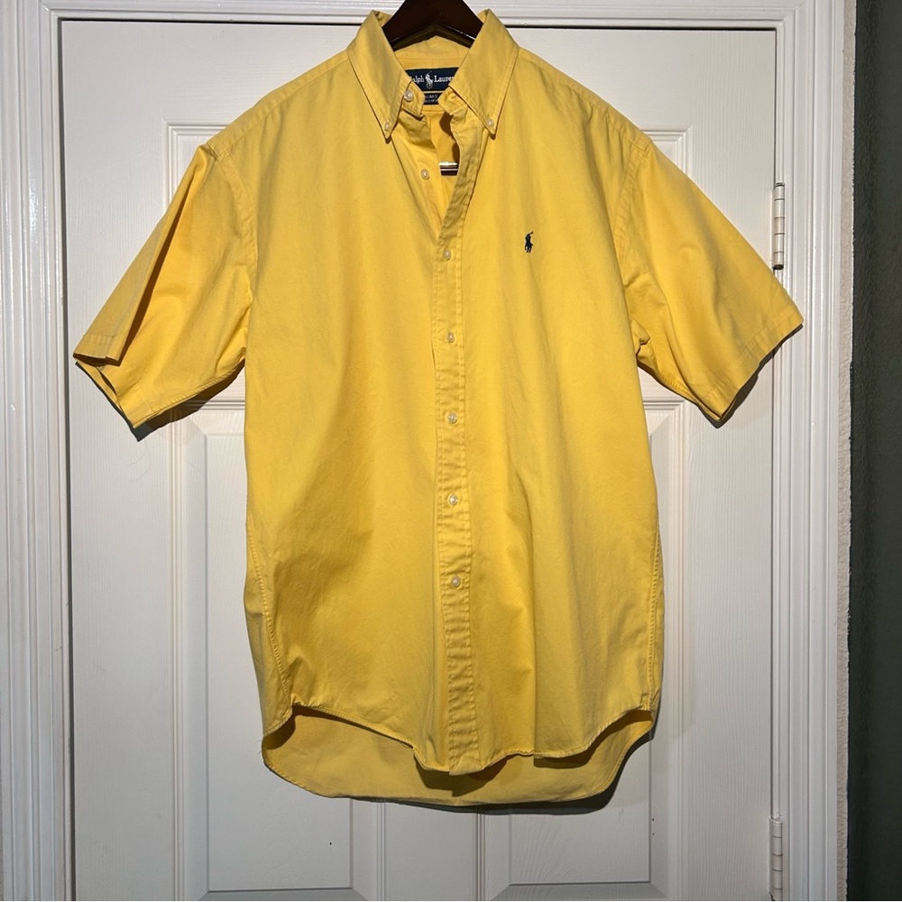 Ralph Lauren Yellow Button Up Shirt Medium
